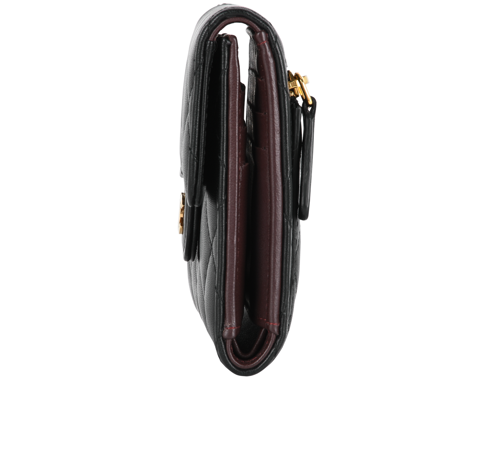 Chanel Small Classic Flap Wallet, &pound;520, Accessories, Black, Lambskin Leather, Bottom view